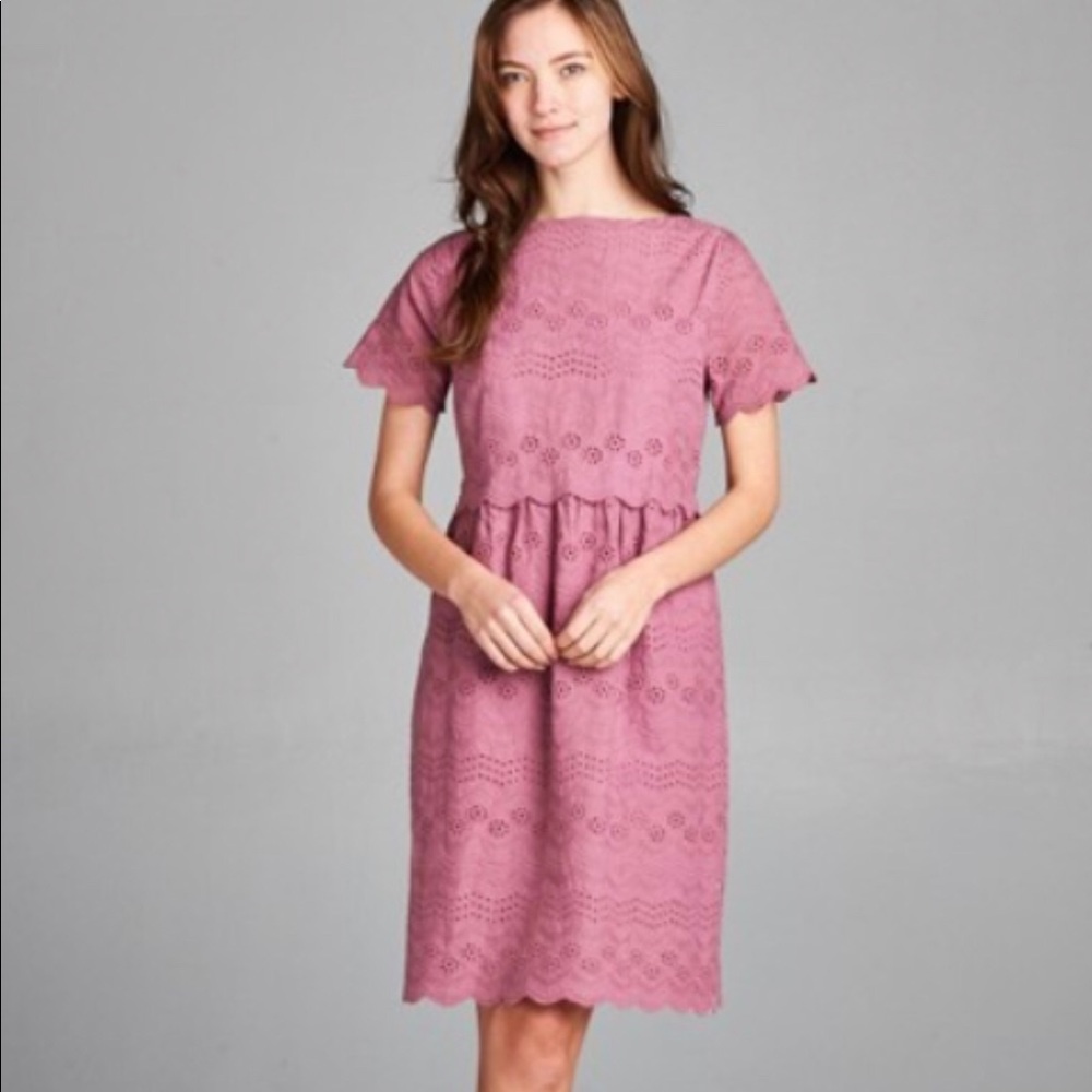 Lace short sleeve dress- NEW